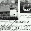 Sklenářovice na pohlednici z roku 1902 s latinským textem