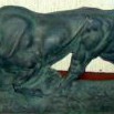 Schwantner Emil, Zuřící býk, patinovaná sádra, Muzeum Podkrkonoší v Trutnově