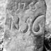 Jiný vlčický kámen z roku 1755 v terénu