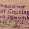Detail razítka a vlastnoruční podpis Josefa Capolago.