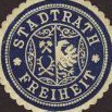 Starší varianta s "čitelnějšími" parohy, ale neděleným heraldicky pravým polem znaku