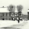 Zasněžené sousoší svatých na náměstí pod lipami - foto Josef Vít