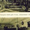 Hamplův hotel Zlatá koruna a interiér jídelny