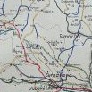 Krause – ručně kreslená mapka turistických cest (Velbořice vpravo nahoře)