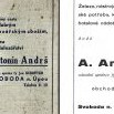 Desky na kalendář z Andršova železářství 