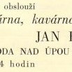Jan Barbořík, reklama z telefonního seznamu 1947 