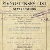 Živnostenský list Alfreda Galla – půdní nález 