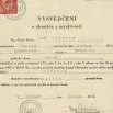 Vysvědčení o zkoušce z myslivosti 1948 