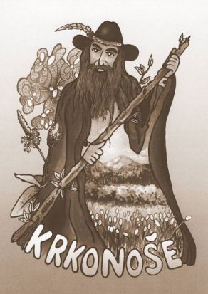 Krakonoš - soudobá pohlednice Roberta Fürbachera