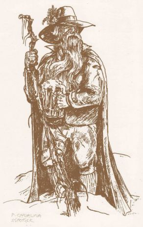 Petr Chvalina - Krakonoš - sítotisk