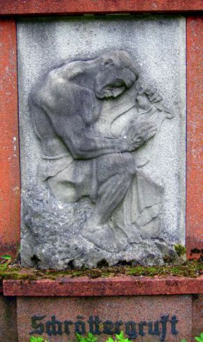 Emil Schwantner detail náhrobku 