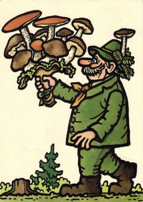Jiří Winter Neprakta - žertovná pohlednice z minulého století