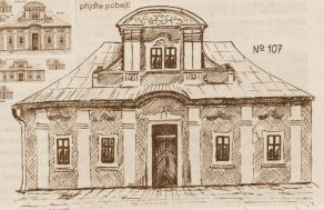 Dům kde spal Josef II. kreslila Květa Krhánková