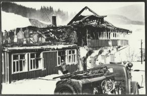 Hotel Zelený potok po požáru 1960