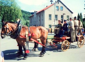 Historická stříkačka svobodských hasičů