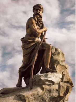 Krakonošova kašna Trutnov - replika sochy z dílny Jindřicha Janečka ve Vamberku