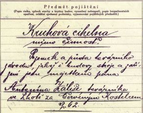 Detail pojistné smlouvy (2. 7. 1923)