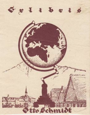Svobodské náměstí na exlibris Otto Schmidta Svobodské náměstí na exlibris Otto Schmidta