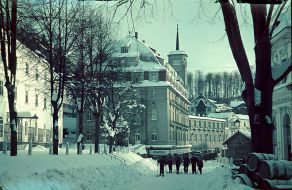 Zima v Janských Lázních začátkem 40. let minulého století