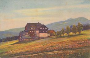 Christian Gotthard Hirsch pohlednice "Grenzbaude"