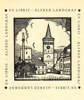 Jičín - ex libris Alfred Landgraf