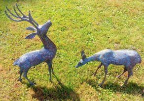 Jeleni - kovová plastika Jeleni - kovová plastika