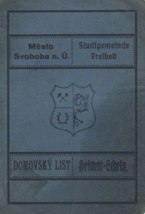 Domovský list - titulní strana