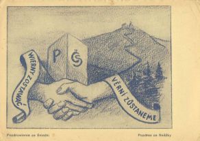 Politická propaganda na historické pohlednici