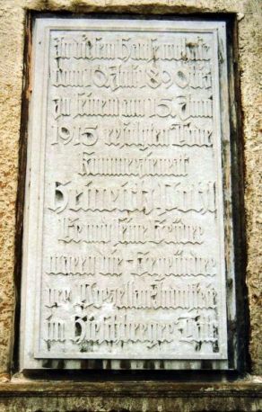 Pamětní deska Heinricha Pohla v Kovarech